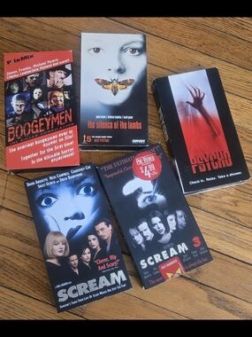 Horror Movie VHS Box Set - Assorted Classic Titles (Black/Red)